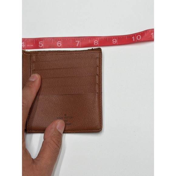 Louis Vuitton Monogram Bifold Wallet Men Brown Canvas Leather - Picture 11 of 11